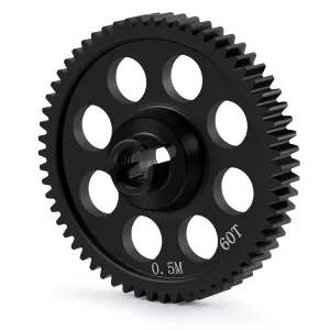 0.5M Direct Drive Spur Gear 60T Steel Boxgear Main Gear for 1/16 1/18 Losi 2WD Mini Drag Mini-T Mini B Brushed/Brushless RC Car