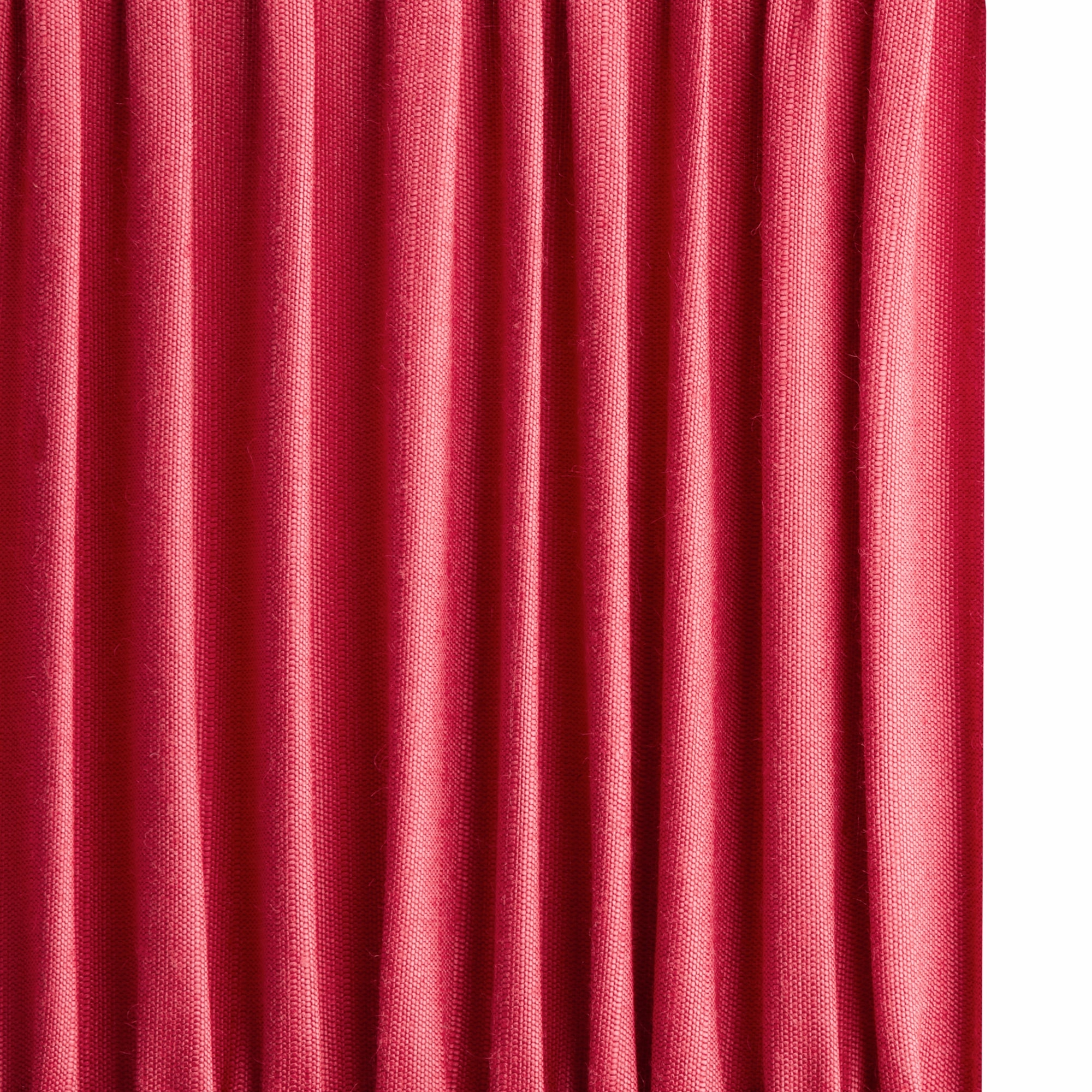 12.5cm tall square gathered shade in Ruby silk with velvet tape