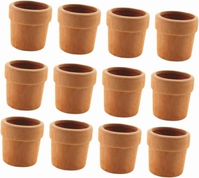 12Pcs Miniature Flower Pots for Mini House Decoration Chic Mini House Planter Adornment for Scenes Dollhouses and Miniature Layouts