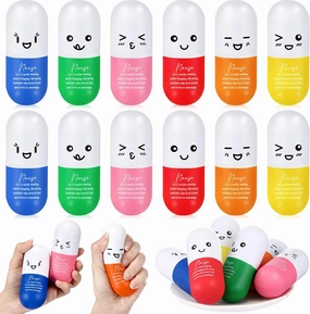 18 Pcs Stress Balls Bulk Nurse Thank You Appreciation Relief Stress Ball Nursing Assistants Nurse Practitioner Gifts Medical Work Team Gifts (Pill Style)