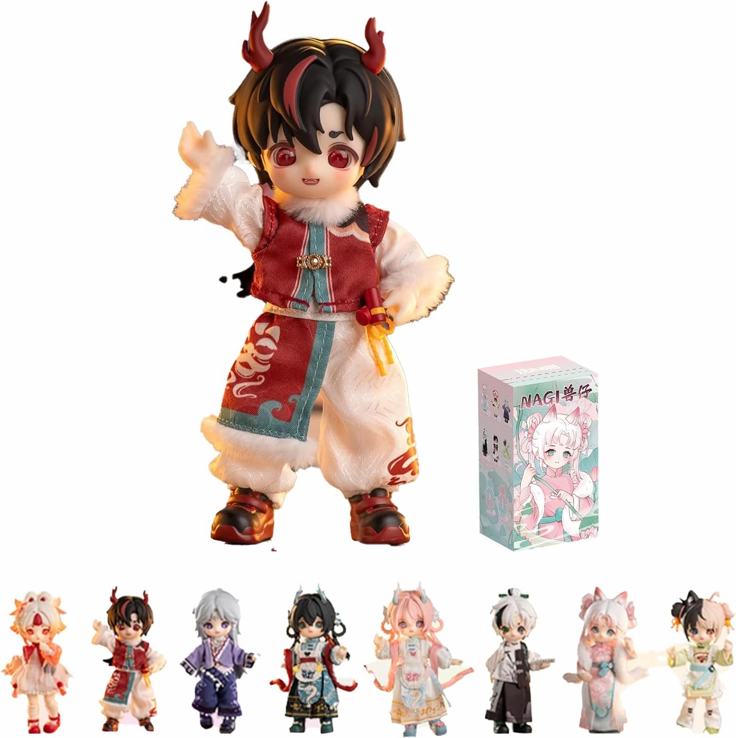1/12 BJD Dolls Blind Box,Kawaii MJD BJD Dolls NAGI4 Series 1/12 Ball Jointed Doll Collectable Action Figure Posable Dress Up Doll for Girls Birthday Party Gift Toys