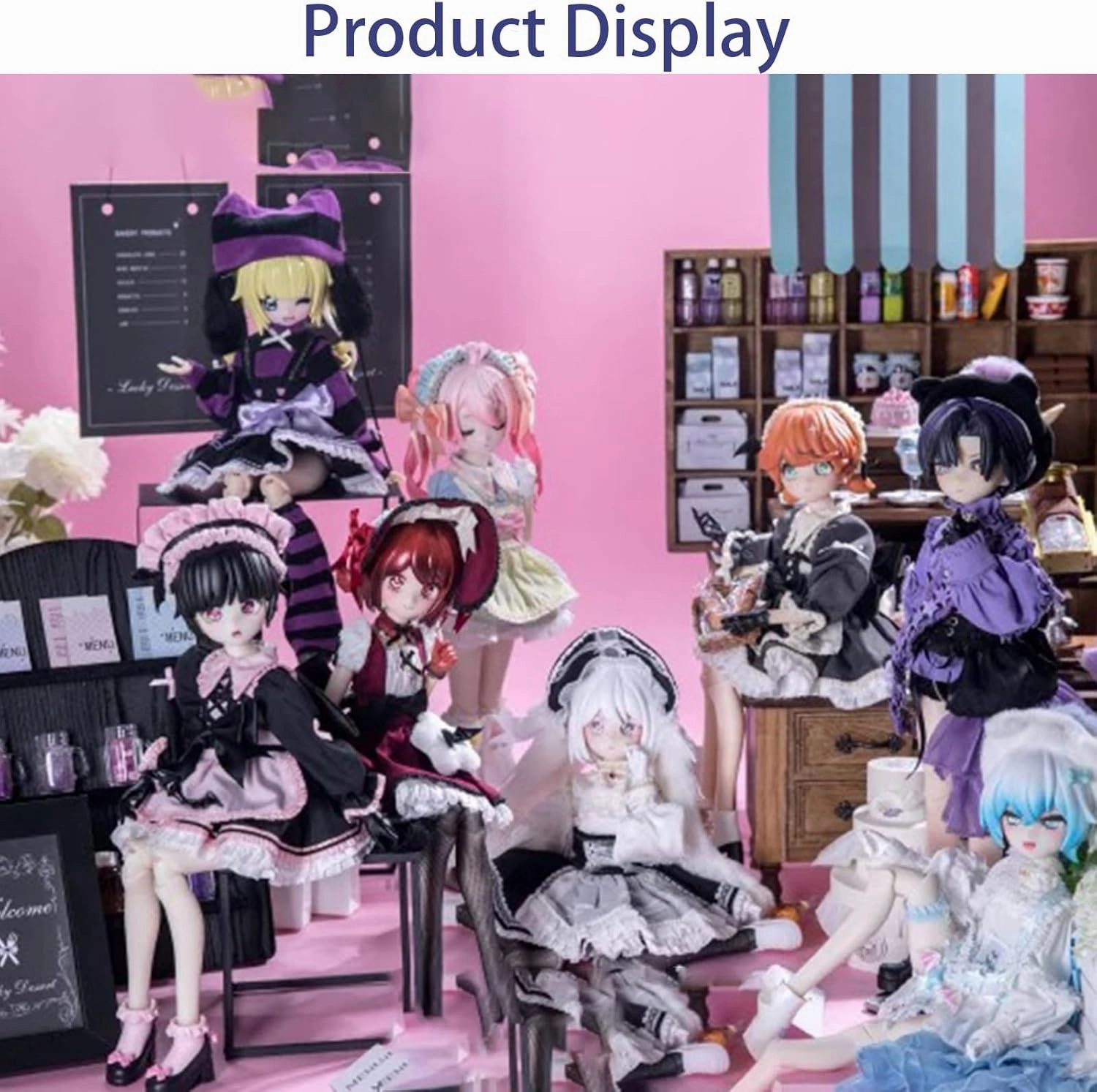 1/5 BJD Dolls Blind Box,Kawaii BJD Dolls Tea Drinks Plus Series 1/5 Ball Jointed Doll Collectable Action Figure Posable Dress Up Doll for Girls Birthday Party Gift Toys