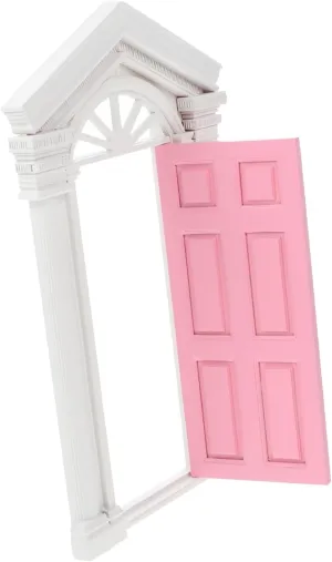 1pc Miniature Door Adornment Decorative Mini House Door for Dollhouse Fairy Lifelike Design Smooth Boys and Girls Miniature Decor