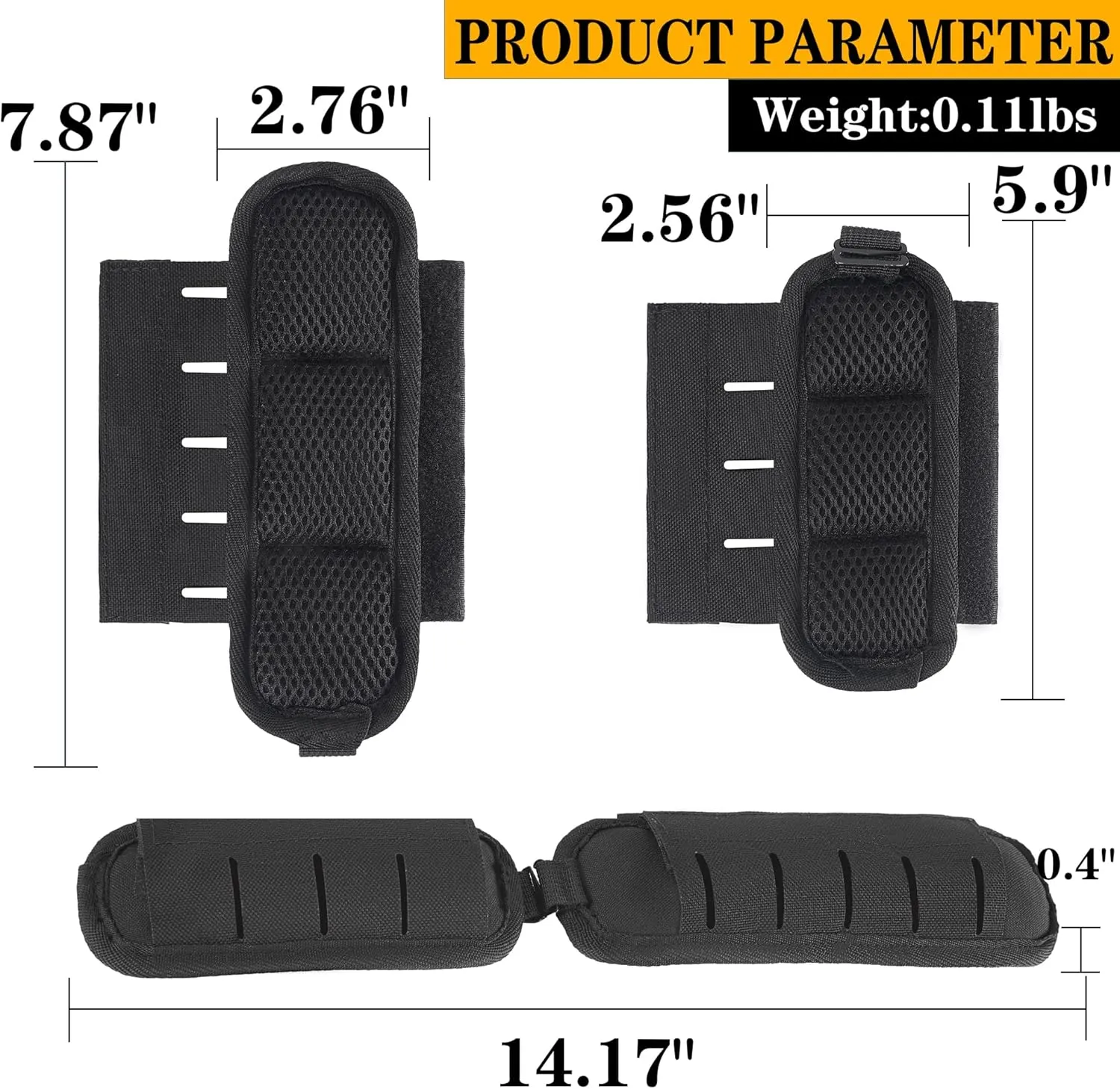 2-in-1 Tactical MOLLE Plate Carrier & Backpack Shoulder Pads - Adjustable, Padded, 500D Nylon, Durable Outdoor Gear for Men & Women