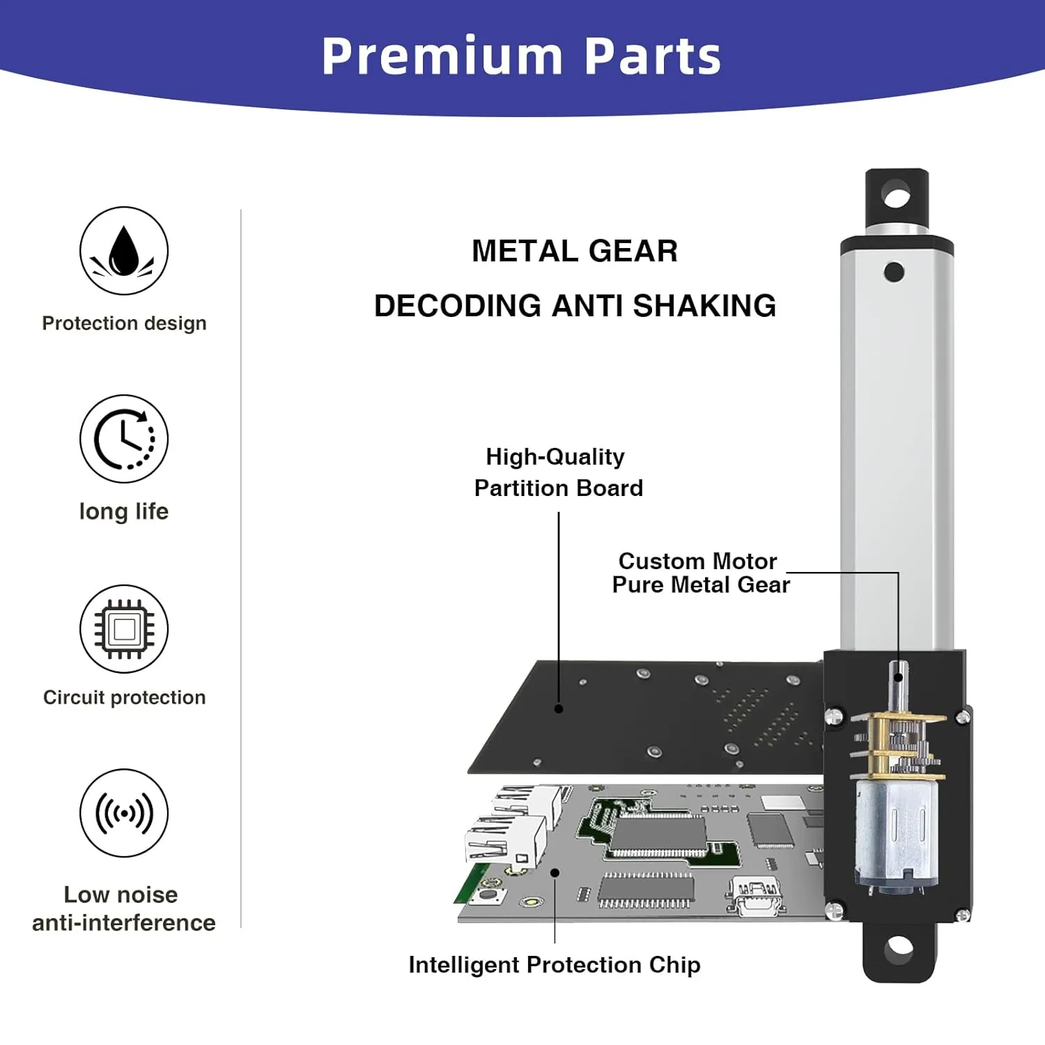 2 Inch 28lbs Mini Stroke 12V Electric Linear Actuator 4mm/sec Linear Motion Actuator with Brackets for Cabinets, Robotics, Home Automation, Window Opener(120N, 50mm)