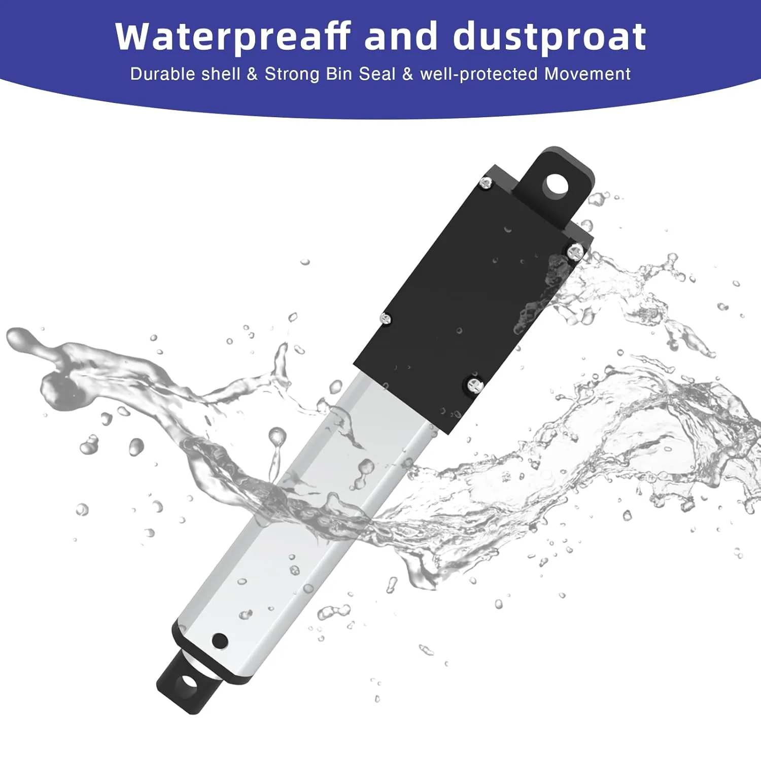 2 Inch 28lbs Mini Stroke 12V Electric Linear Actuator 4mm/sec Linear Motion Actuator with Brackets for Cabinets, Robotics, Home Automation, Window Opener(120N, 50mm)