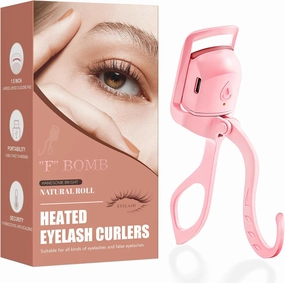 2025 C-Shaped Heated Eyelash Curler Fast Heat Up in 5s - Rechargeable Electric Eyelash Curler for 24H Long Lasting Curls - Safe Anti-Burn Lash Curler Elevate Your Beauty with Stunning Lashes