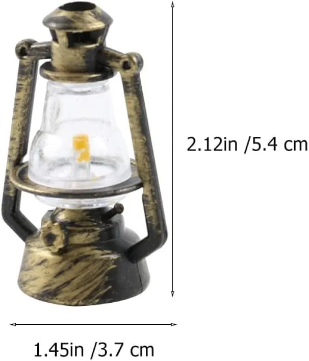 20pcs Retro Kerosene Lamps Doll House Ornament Miniature Lights for Creative Landscape Decor for Boys and Girls Room and Projects
