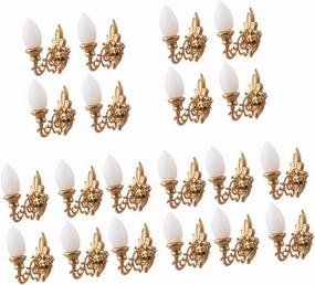20pcs Mini Wall Lamps Sand Table Decor Tiny Wall Light Model for Realistic Landscape Layouts Safe Material Easy to Install Warm Yellow Glow