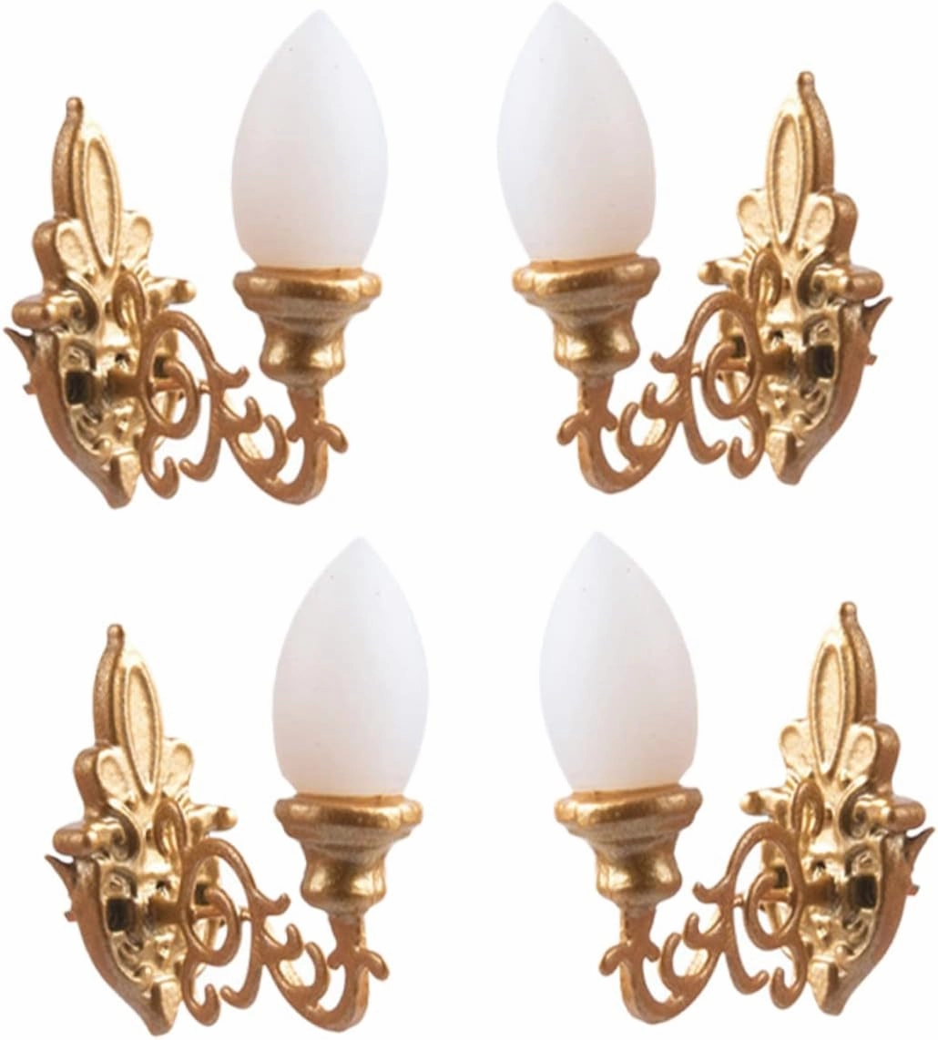 20pcs Mini Wall Lamps Sand Table Decor Tiny Wall Light Model for Realistic Landscape Layouts Safe Material Easy to Install Warm Yellow Glow