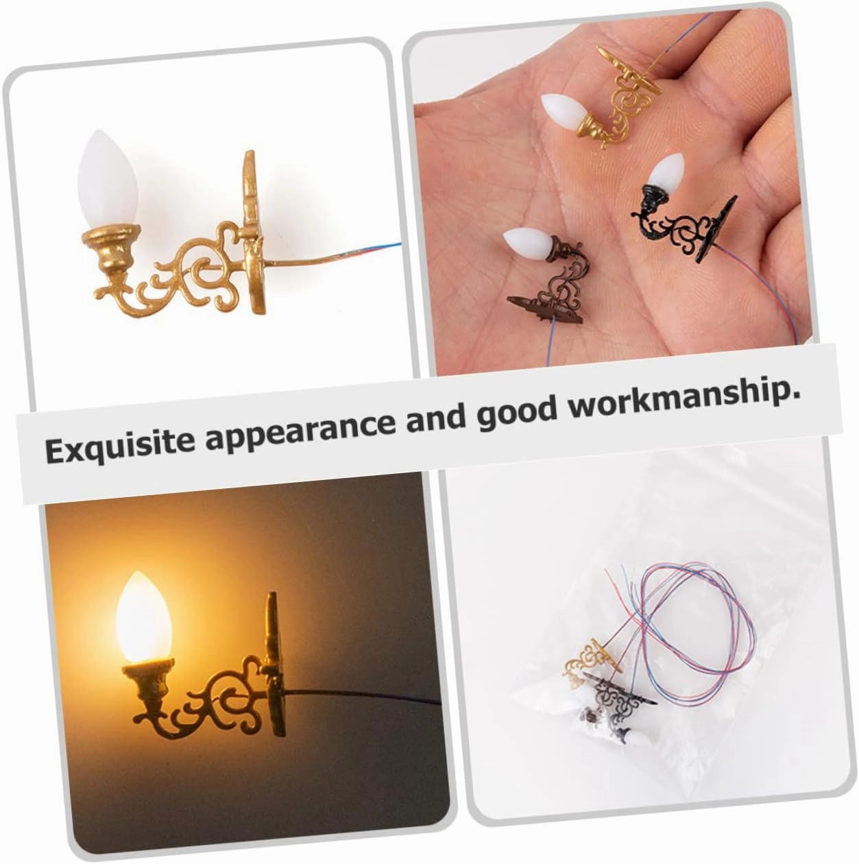 20pcs Mini Wall Lamps Sand Table Decor Tiny Wall Light Model for Realistic Landscape Layouts Safe Material Easy to Install Warm Yellow Glow