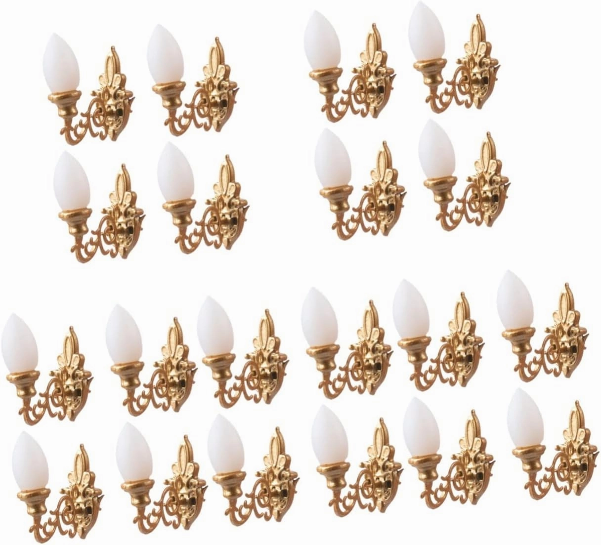 20pcs Mini Wall Lamps Sand Table Decor Tiny Wall Light Model for Realistic Landscape Layouts Safe Material Easy to Install Warm Yellow Glow