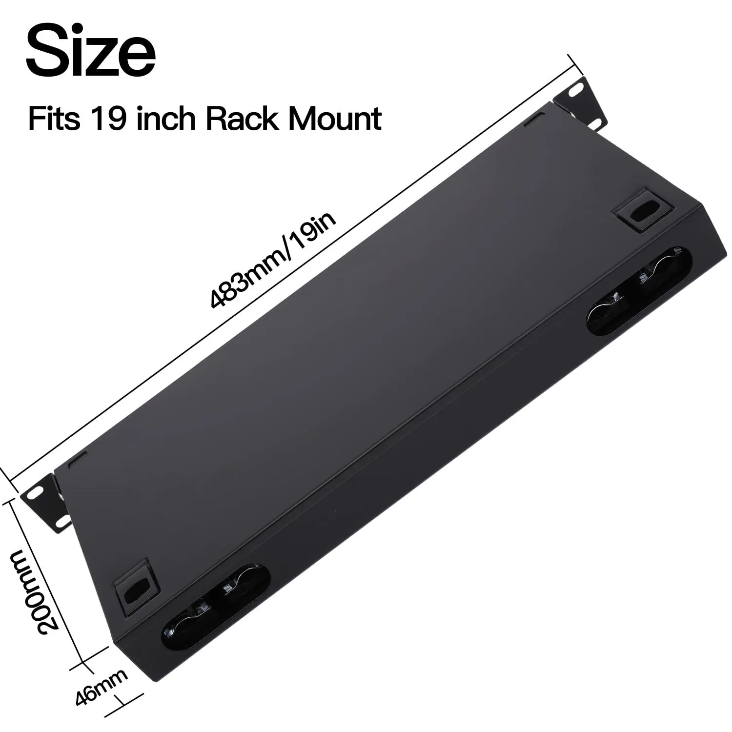 24 Duplex 48 Port LC-OM3 Multimode Fiber Enclosure Rack Mount Fiber Box LC-UPC Kit 1 RU Fits 19" Racks Cabinet (Include 2Pcs Splice Trays 48 Strand Pigtail 1M Cables Spool 48 Core LGX Loaded Patch
