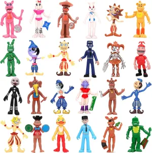 24 Pack Action Figures Set, 4 Inch Horror Game Character Movable Joints Collectible Toys Set for Video Games Fans Boys, Girls, Kids & Adults