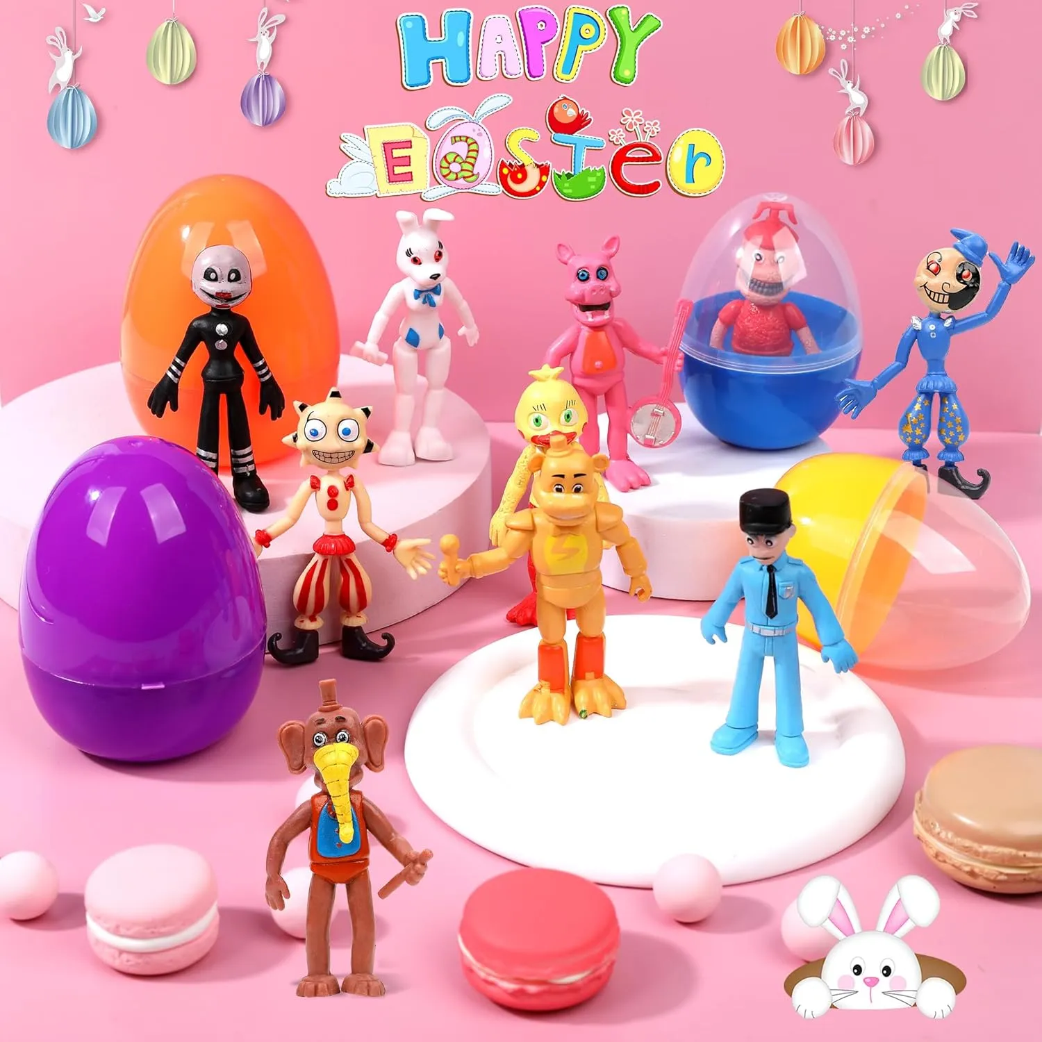 24 Pack Action Figures Set, 4 Inch Horror Game Character Movable Joints Collectible Toys Set for Video Games Fans Boys, Girls, Kids & Adults