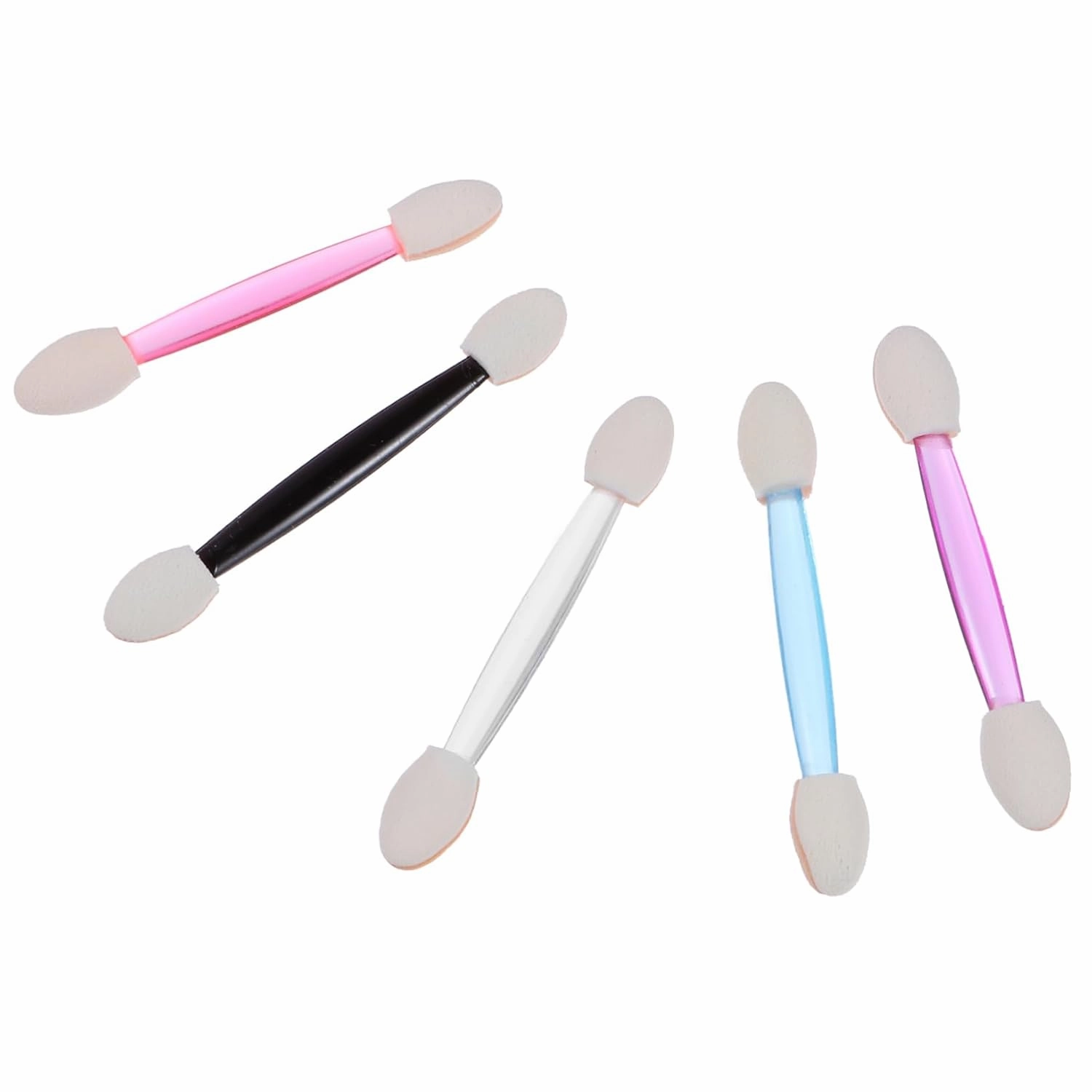 250pcs Double-ended Eyeshadow Sponge Applicators Dual Sides Makeup Brushes for Precise Application Soft Smooth Tips for Travel Parties Daily Use