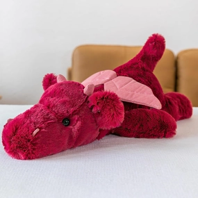 2.2 Pounds Dragon Stuffed Animal 20.5" Weighted Stuffed Animals Soft Giant Red Stuffed Dragon Plush Toy Weighted Dragon Stuffy Plushies Sleeping Body Pillow for Kids Birthday Gifts