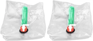 2Pcs 20L Folding Water Bucket, PVC Portable Transparent Water Container with Spigot, Water Storage Carrier Jug for Camping Hiking