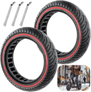 2Pcs 8.5 Inch Honeycomb Electric Scooter Tires, Solid Rubber Replacements With Lever Tools, Fit For M365 Pro, Gxl V2 & Xr, Shock-Absorbing Design