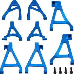 2Pcs Vgoohobby Aluminum Front Rear Upper Lower Suspension Arms #7131 7132 A-Arms Compatible with 1/16 Traxxas Mini Slash 4WD 70054 RC Car