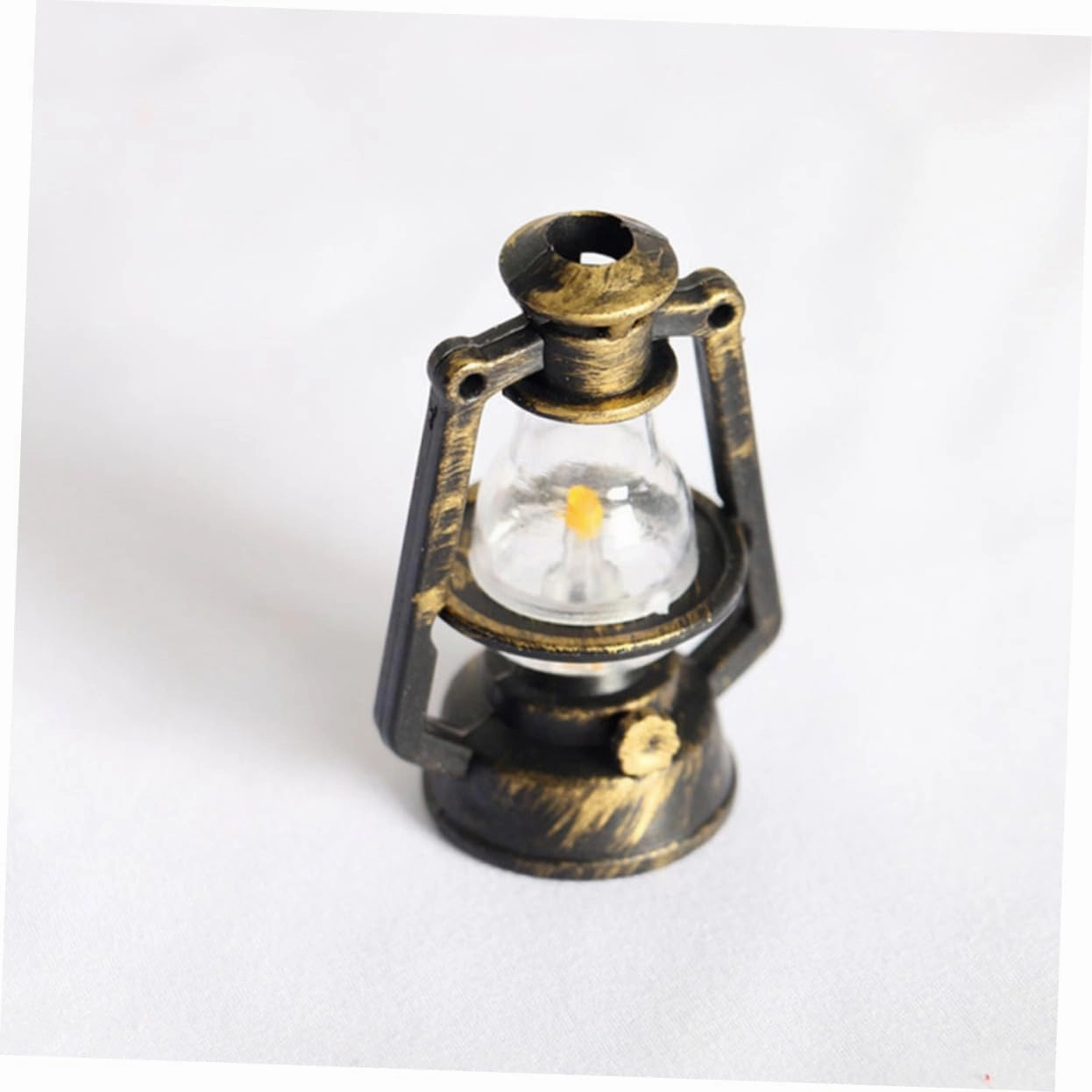 2sets Miniature Kerosene Lamp Retro Doll House Prop Realistic Lanterns for Furniture Decoration for Bedroom and Dressing Decor 10pcs*2