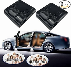 2X Custom Logo LED Projector Car Door Step Courtesy Welcome Lights