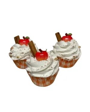 3 Mini FALL/Thanksgiving Apple Spice Faux Cupcake Tier Tray Decor/Fake Bake
