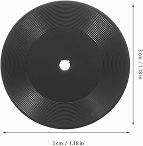 36pcs Miniature Simulated Vinyl Record Models for Dollhouse Decoration 1:12 Scale Mini House Accessories Wear Resistant Mini Record Blank Vinyl Records