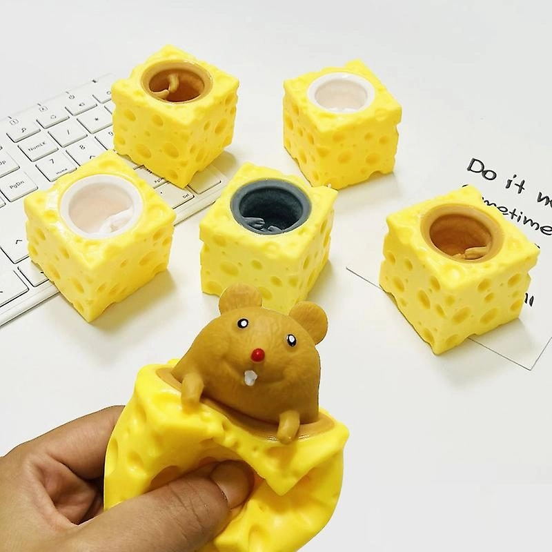 3pcs Cheese Mouse Kneading Toys Decompression Toy Doll Slow Rebound Pinch Decom