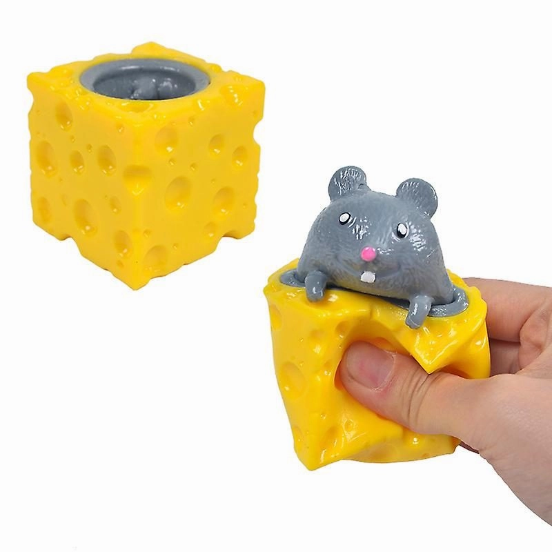3pcs Cheese Mouse Kneading Toys Decompression Toy Doll Slow Rebound Pinch Decom