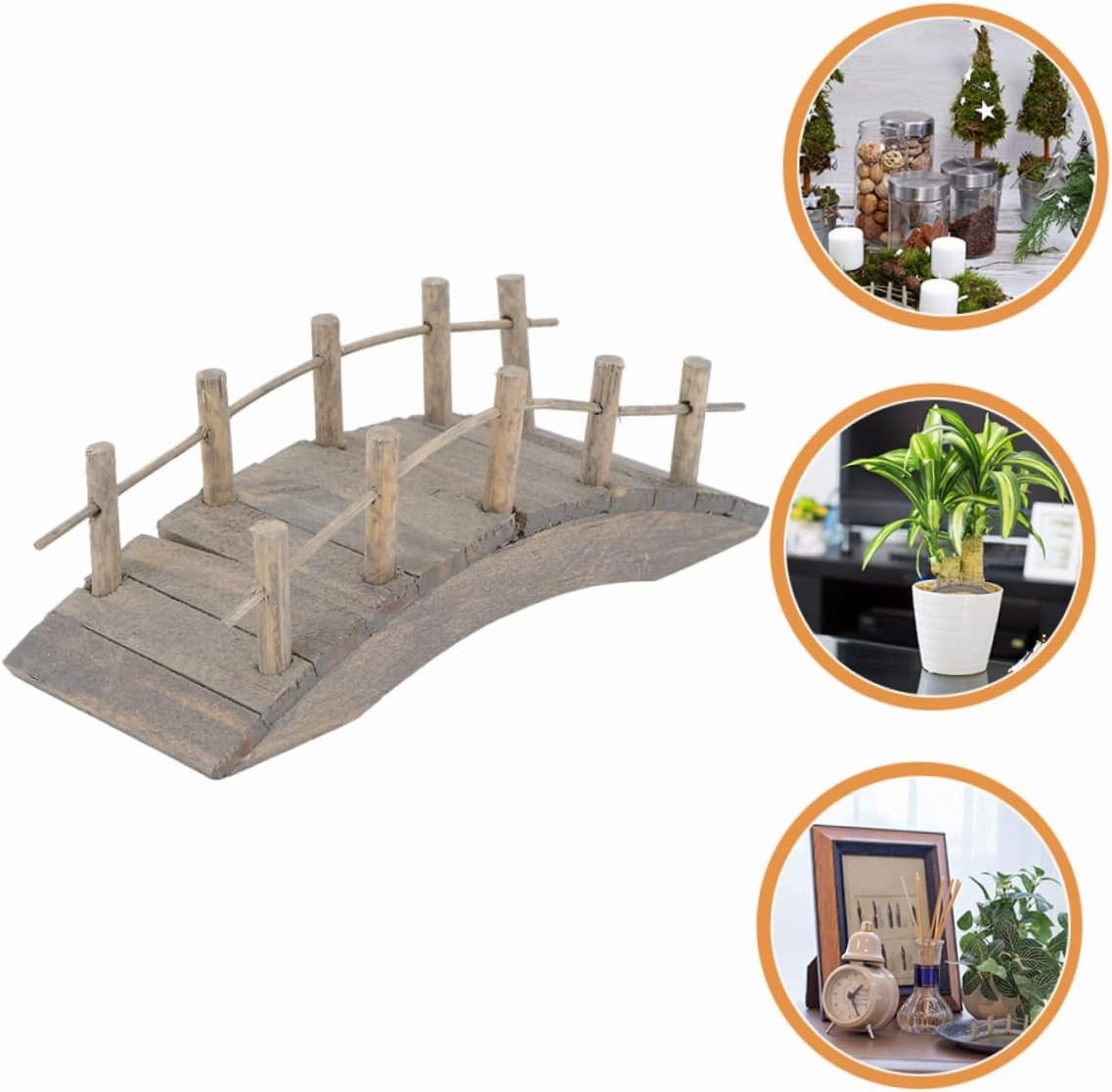 3sets Miniature Landscape Bridge Garden Figurine Mini Decorative Bridge for Micro Scene 2pcs*3