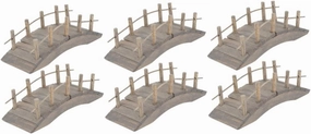 3sets Miniature Landscape Bridge Garden Figurine Mini Decorative Bridge for Micro Scene 2pcs*3