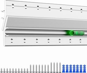 42" Heavy Duty French Cleat, 280lb,Built-in Level - Wall Hanging Clip System for Cabinet,Shelf,Heavy Mirror & Picture Frame, Headboard, White Board, Ledges, Painting - Z Bar Cleat Hanger - 2 Pack