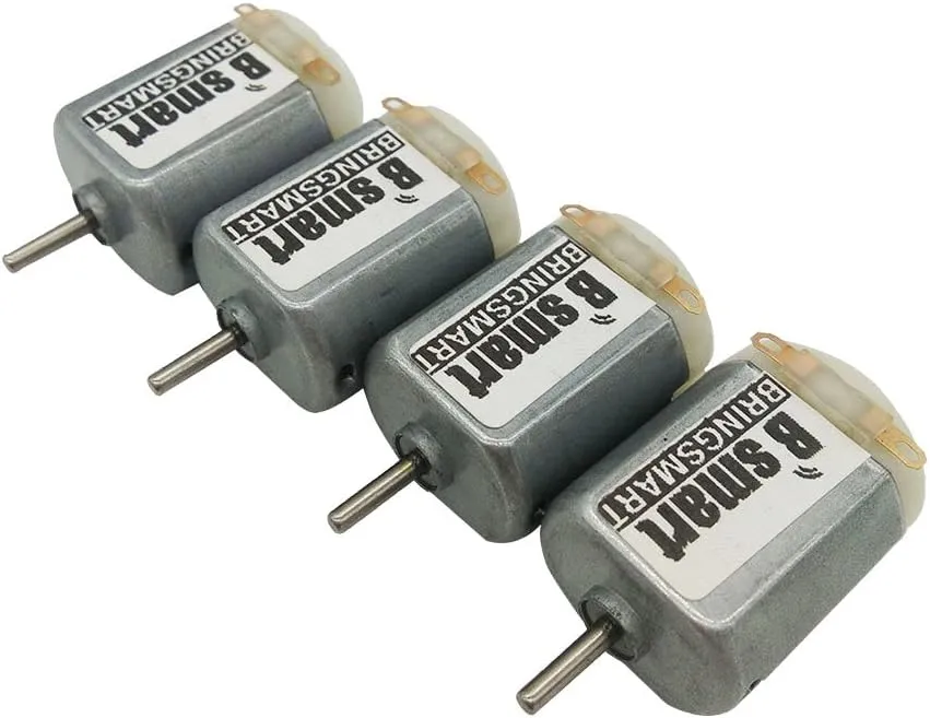 4pcs 130 Motor 3V Mini Electric Motor High Speed DC Motor Four Wheel Drive Car Micro Fan Motor Modeling