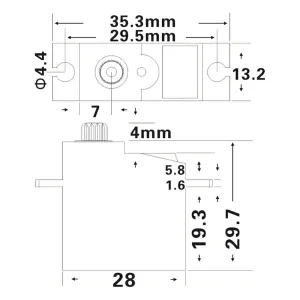 4PCS JX Servo PDI-1181MG 17g Digital Metal Gear Mini Iron Core Servo 3.5KG for RC Vehicle Car Helicopter Airplane Robot Parts