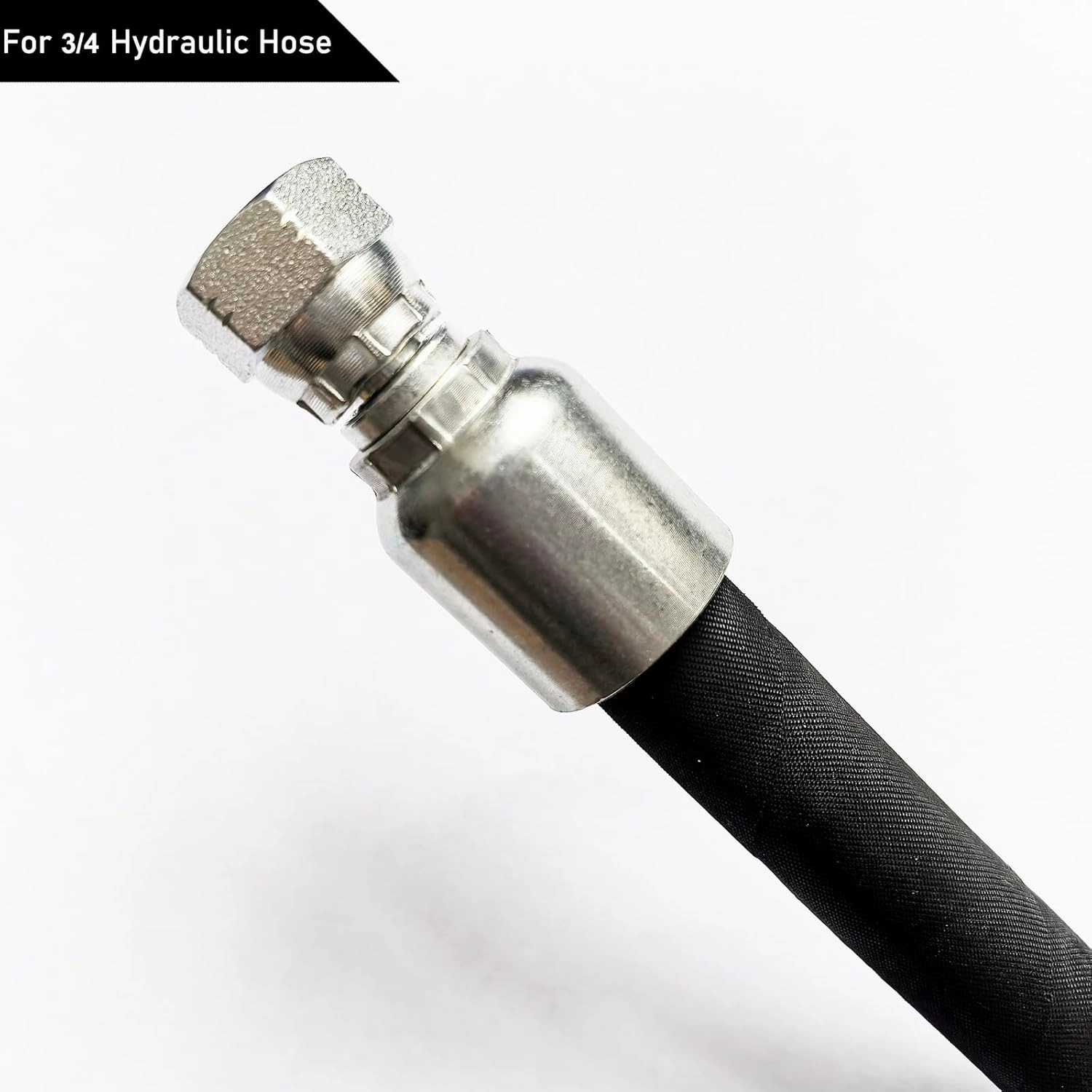 50 Ft 3/4 inch Hydraulic Hose with 20PCS 3/4" JIC 37° Female & NPTF Male Hydraulic Hose Fittings, Hydraulic Oil Flexible Hose -20℃ to 140℃ W.P.40MPa/5800Psi