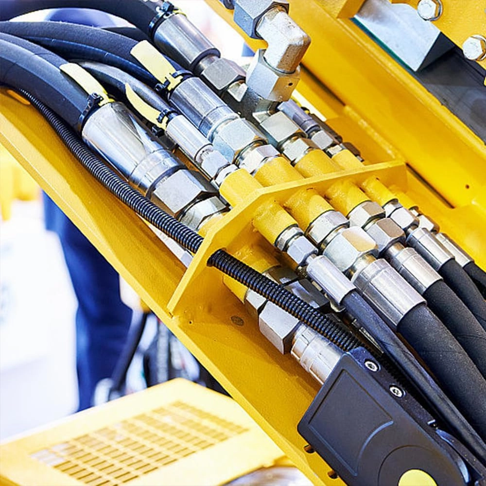 50 Ft 3/4 inch Hydraulic Hose with 20PCS 3/4" JIC 37° Female & NPTF Male Hydraulic Hose Fittings, Hydraulic Oil Flexible Hose -20℃ to 140℃ W.P.40MPa/5800Psi