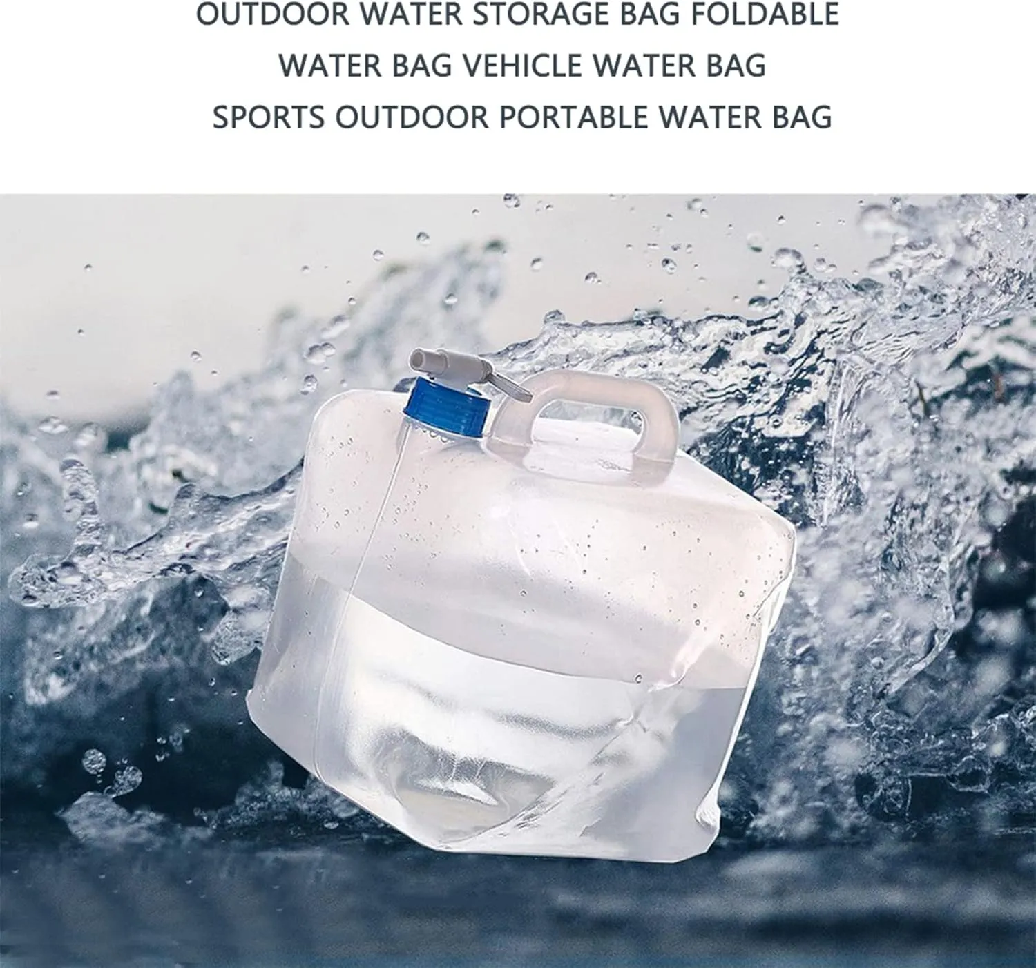5/10/15/20L Collapsible Water Storage Bucket Portable Outdoor Camping Emergency Water Jug Foldable Drinking Bag Water Container