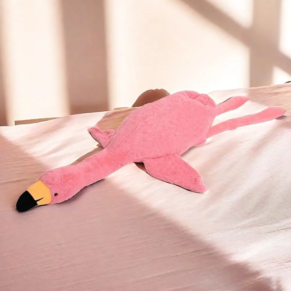 62.9in Flamingo Stuffed Animal Plush Pillow Cute Giant Plush Toy Soft Hugging Pillow Stuffed Animal for Kids Birthday