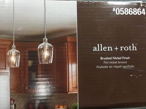 6-in Brushed Nickel Country Cottage Mini Clear Glass Bell Pendant