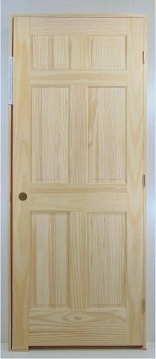 6-panel Unfinished Solid Pine Interior Door - KD