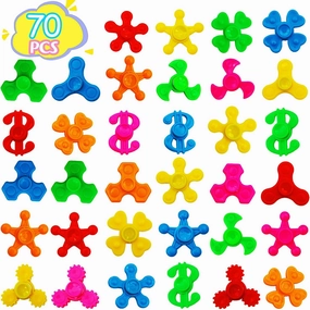 70 Pack Mini Fidget Spinner Toys,Stress Relief Sensory Toys,Birthday Gifts Party Favors for Kids Teens Adults,Christmas Goodie Bag Stuffers,Canival Treasure Box Toy for Classroom Prizes Supplies