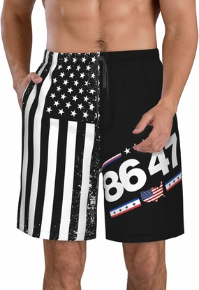 86 47 Board Shorts FDT Fu47 Men's Swim Trunks Anti 47 Beach Swim Shorts