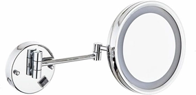 8.5 Inch Lighted Wall Mount Makeup Mirror with 3X Magnification, Single-Sided, 360 Degree Swivel Rotation with Distortion Free View, for Bathroom (Size : Plug)
