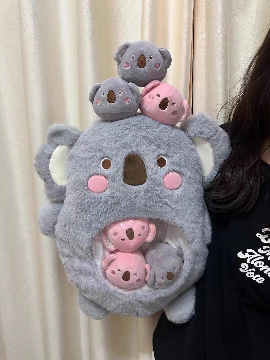 A Bag of Kawaii Koala Throw Pillow Plush Toys Stuffed Doll