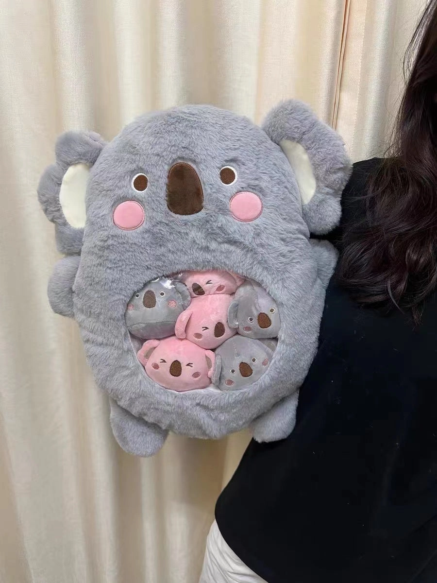 A Bag of Kawaii Koala Throw Pillow Plush Toys Stuffed Doll