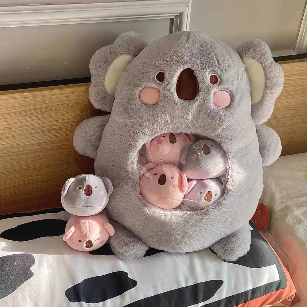 A Bag of Kawaii Koala Throw Pillow Plush Toys Stuffed Doll