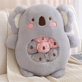 A Bag of Kawaii Koala Throw Pillow Plush Toys Stuffed Doll