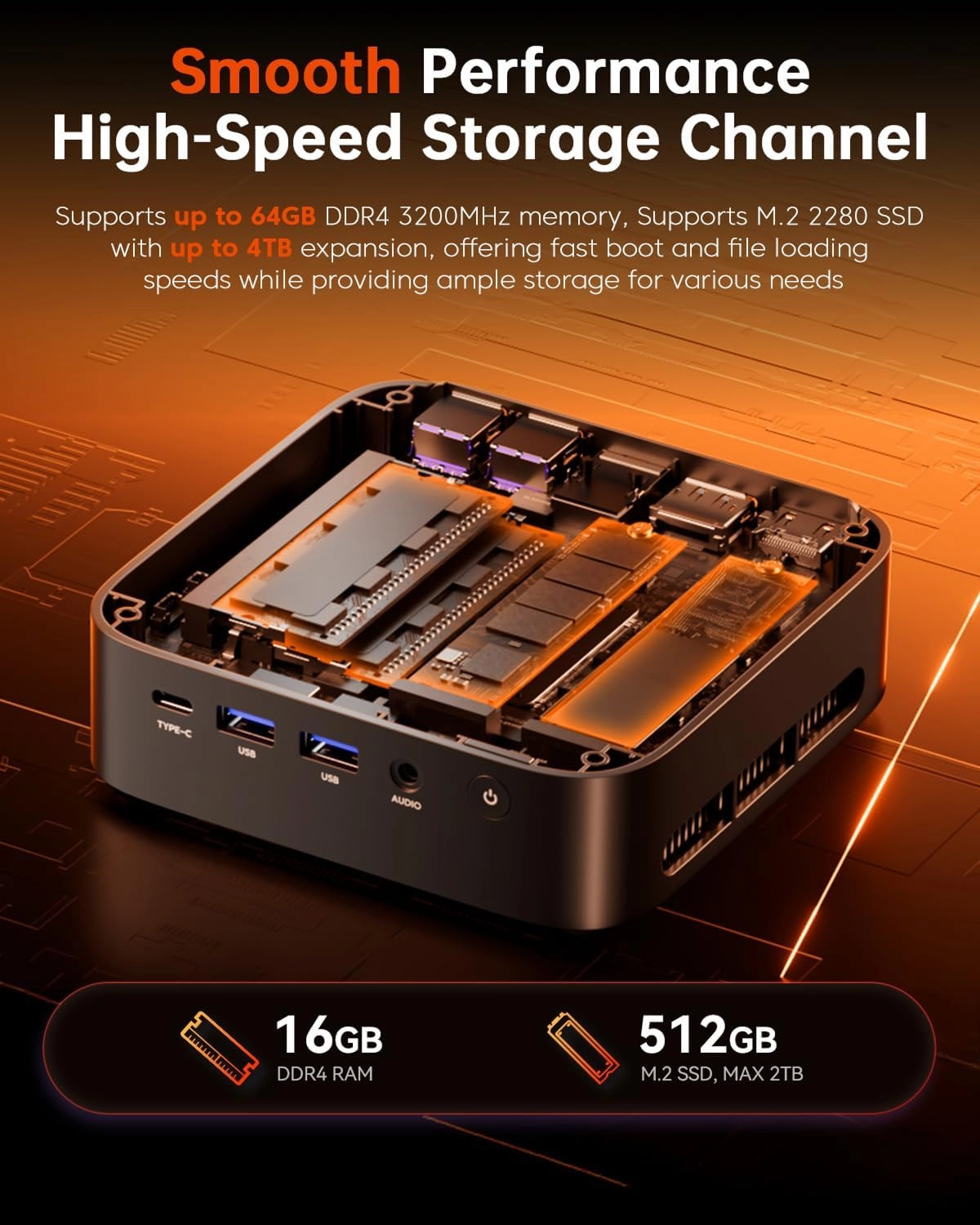 ACEMAGICIAN K1 Mini Gaming PC AMD Ryzen 7 5700U Mini PC 16GB DDR4 512GB SSD Mini Computers (8C/16T, up to 4.3Ghz), 4K Triple Display Mini Desktop Bluetooth/WiFi 6/Office