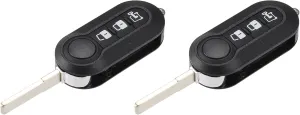 ACROPIX 433 MHz Key Fob Keyless Entry Remote Fit for Fiat 500 for Ram ProMaster City - Pack of 2 Black